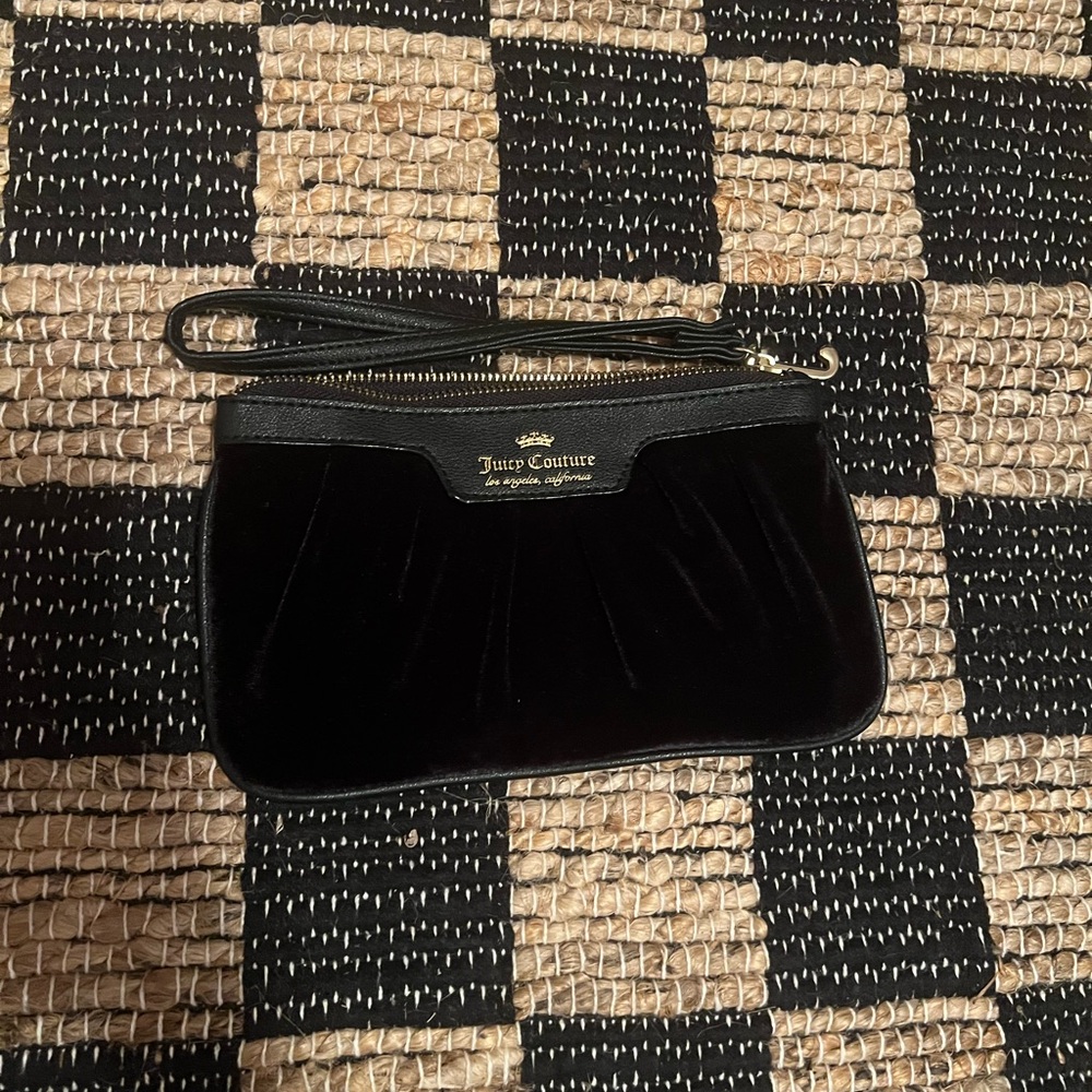 Juicy Couture Black Clutch with Metal Detail